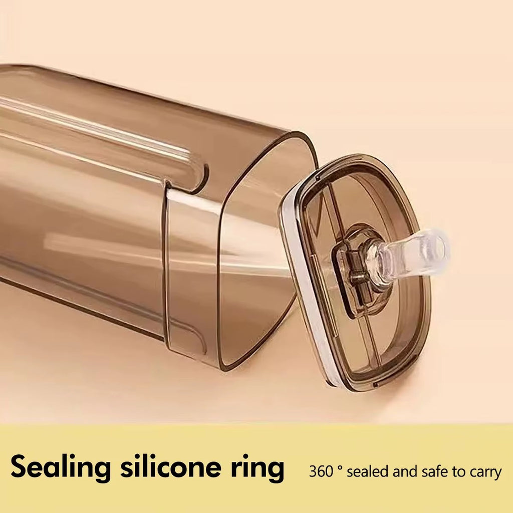 Kids School Bus Design Water Bottle with Strap – 500ml Leak-Proof ABS Plastic – Cute & Durable Drinking Bottle for Children (Random Color)